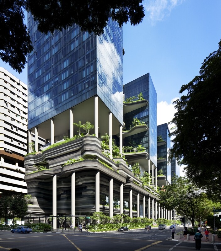 Parkroyal on Pickering Hotel from Singapore, by WOHA Architects