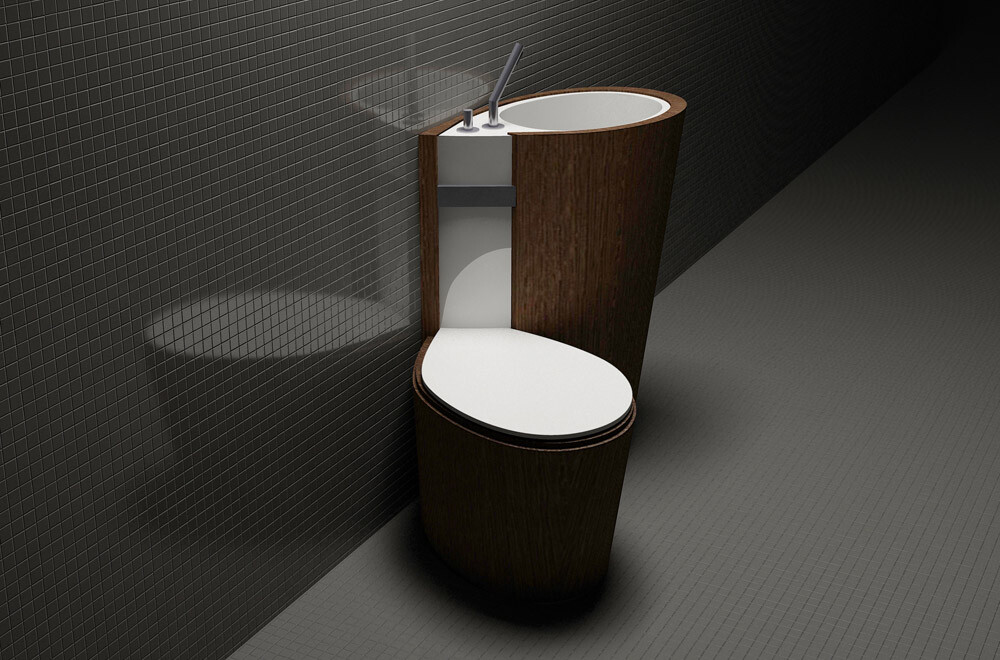 Za Bor Architects proposes an optimal combination of the toilet and sink - www.homeworlddesign. com (6)