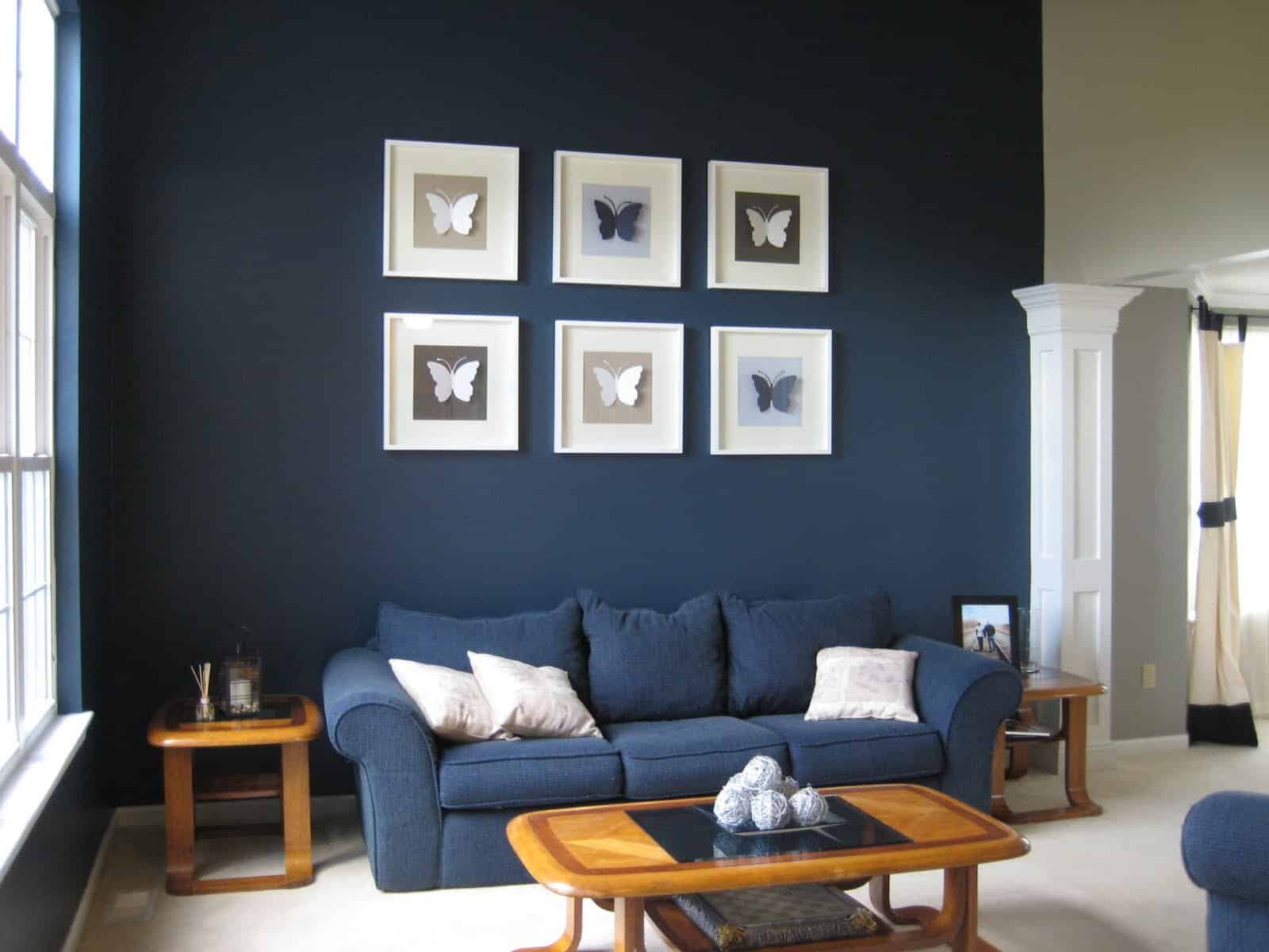 Navy Blue And Brown Living Room Ideas