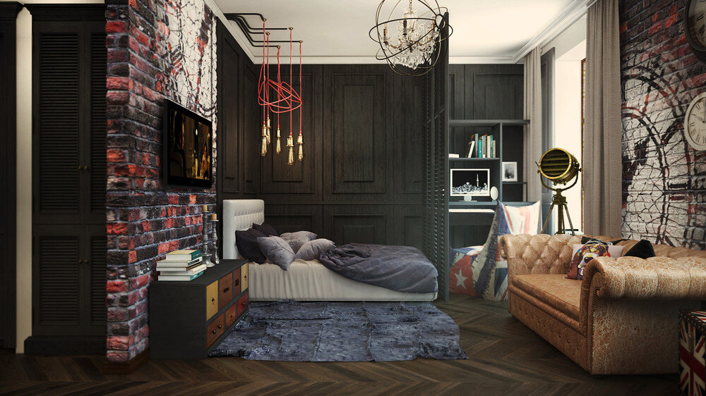 studio apartment eclectic london apartments interior funky styles industrial plans bedroom sqm different sky decorating floor square decorated designs homeworlddesign