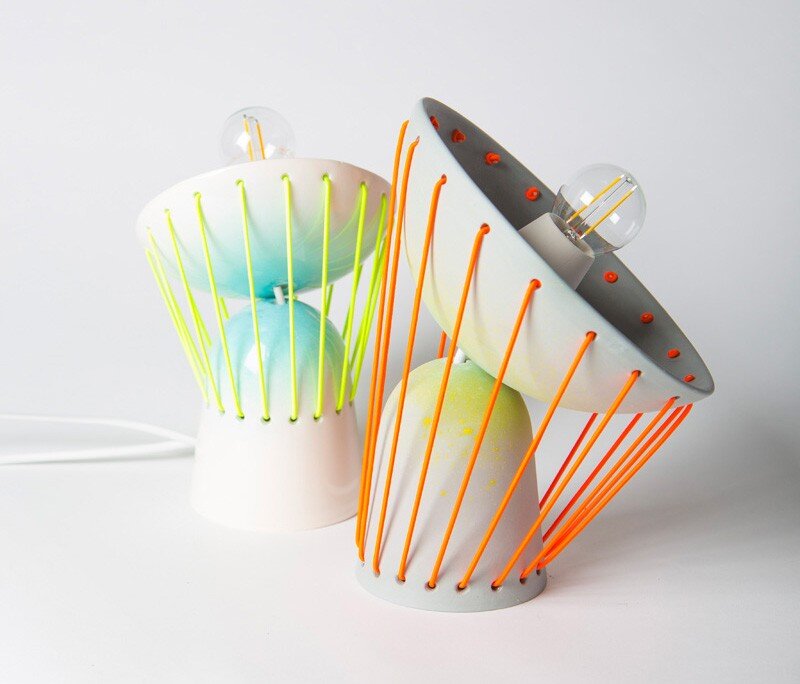 Elastic Lights - collection of articulated ceramic lamps (2)