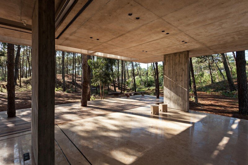 concrete and wood harmoniously combined in marino pinamar house concrete and wood harmoniously combined in marino pinamar house