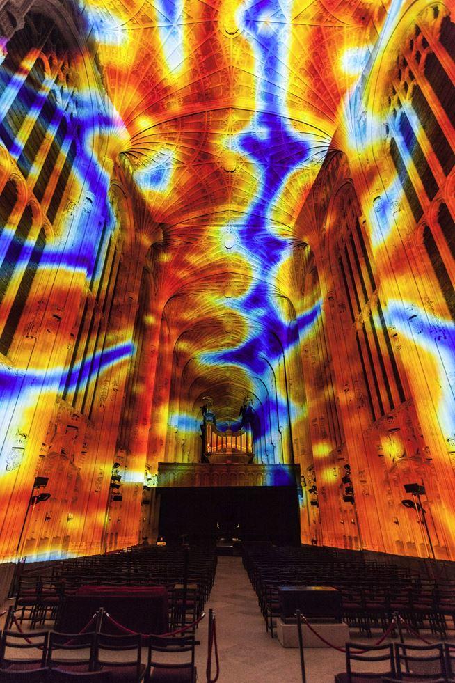Immersive Projections in King's College Chapel, University of Cambridge (2)