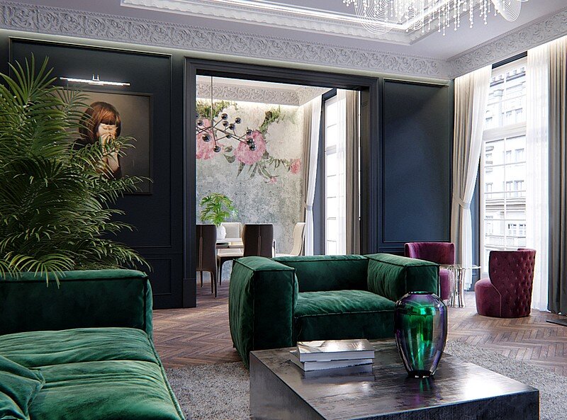 Maison Noire – Duplex Apartment for a French family / Rosko Design