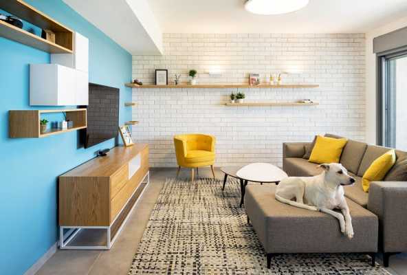 White Bricks – Blue Wall Apartment / EN Studio