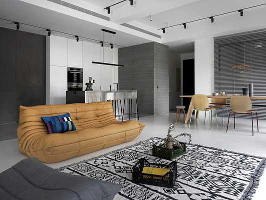 Contemporary Apartment Personalized in Gray and White
