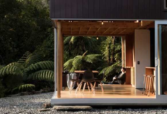 Small Coastal Cabin Located Near the Wild Coastline of the Tasman Sea
