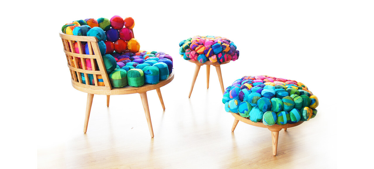 Eco Furniture From Recycled Silk Remnants By Meb Rure