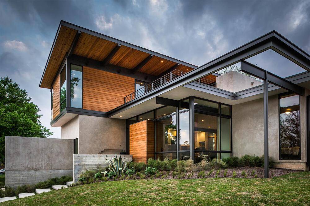 Modern architecture and spacious roof deck Barton Hills House - HomeWorldDesign (2)