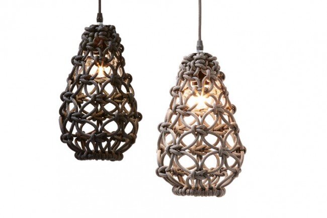 Macrame pendant lights - three collections by Sarah Parkes - HomeWorldDesign (4)