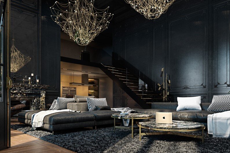 Luxury Interiors with a Charming Aesthetics in Paris