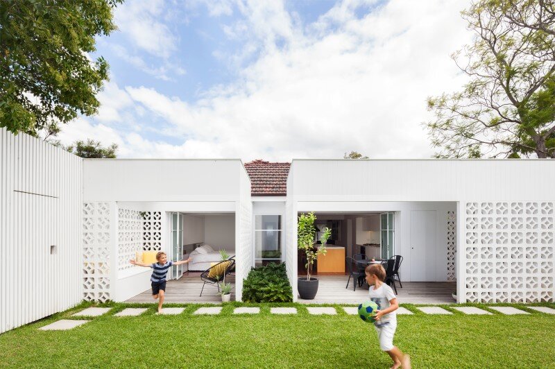 Breeze Block Home Was Reorganized to Create a More Contemporary Open Plan