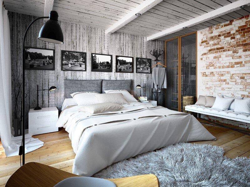 Project interiors of the private house by Galina Lavrishcheva - combination of styles - rustic and modern (4)