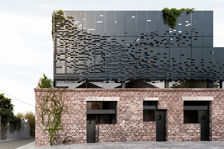 These Warehouse Homes Have a Original Metal – Brick Facade