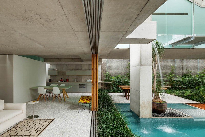 Concrete Weekend House in Downtown Sao Paulo