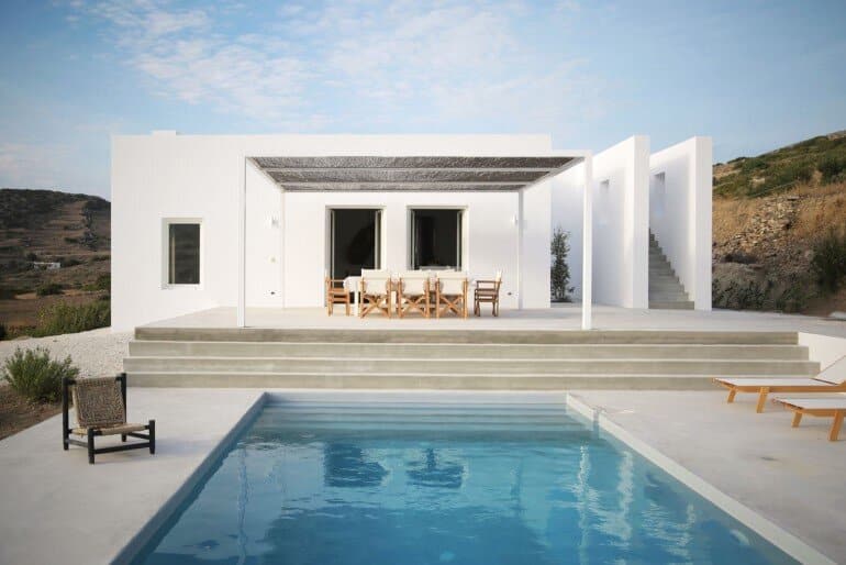 Modern and Minimalist  House  on the Island of Paros Greece