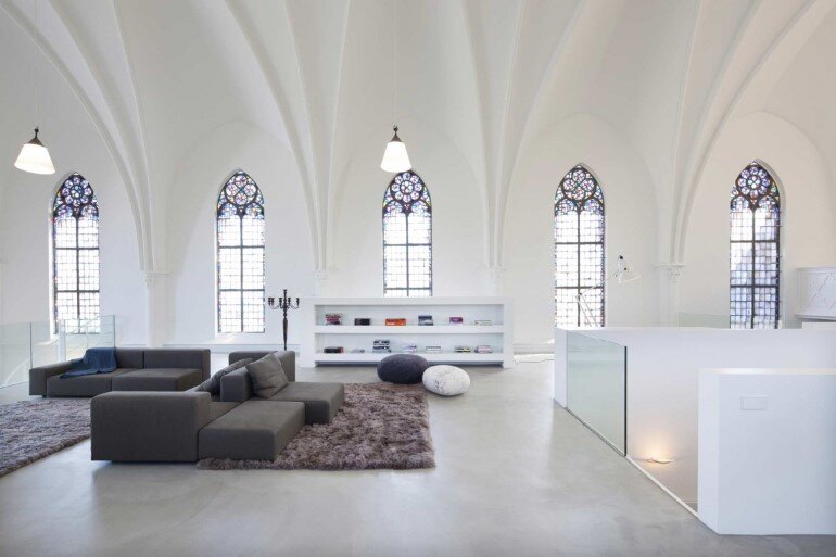Old Catholic Church Converted into a Spacious House