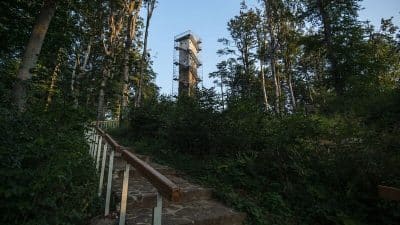 Galyateto Lookout Tower in Matra Mountains, Hungary