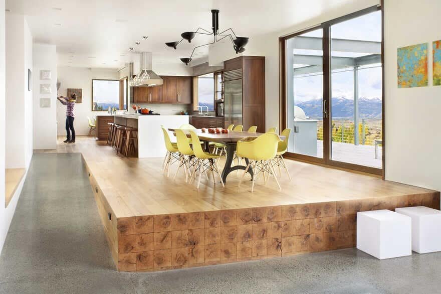 dining room, A Wyoming Getaway Home for a Family of Five