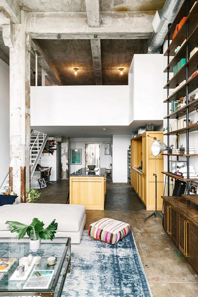 Brooklyn Loft with Aged Brick, Concrete Floors, and Exposed Beams