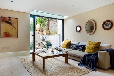 Blue House London Georgian House Features an Eclectic Mix of Old and New 3