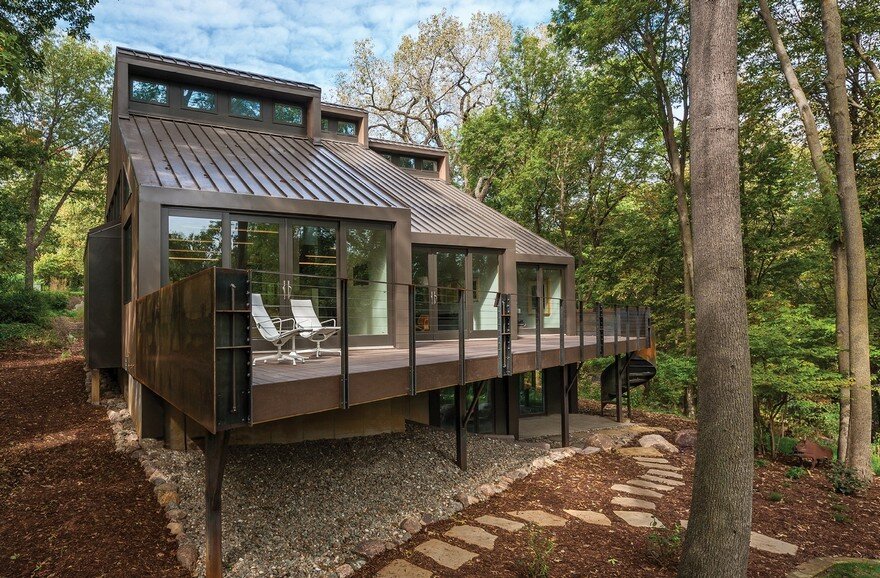 Renovation of a Private Residence on a Wooded Site Near Iowa City, Iowa