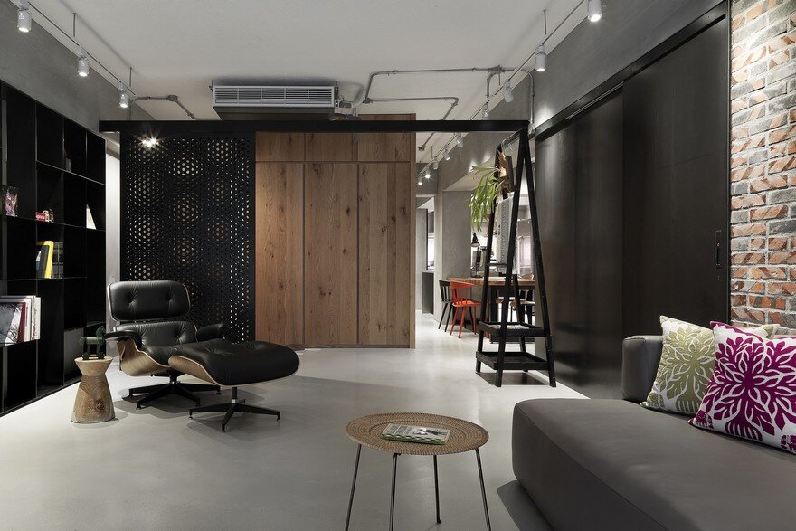 Honeycomb Apartment in Taipei, Two Books Space Design