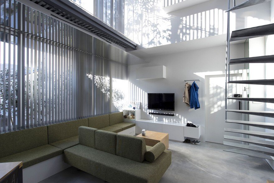 Small Smart House In Tokyo By Tomokazu, Remote Controlled Curtains And Blinds Tokyo