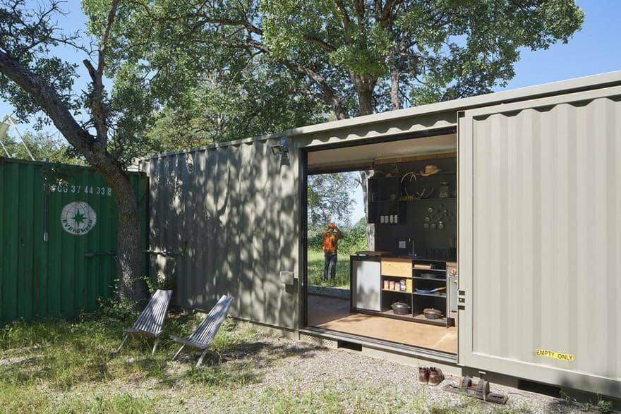 40 Highboy Shipping Container Turned Into A Cozy Hunting Cabin