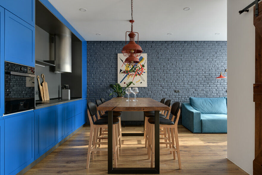 One-Bedroom Stylish Apartment in Kiev Reflects a Bold Personality