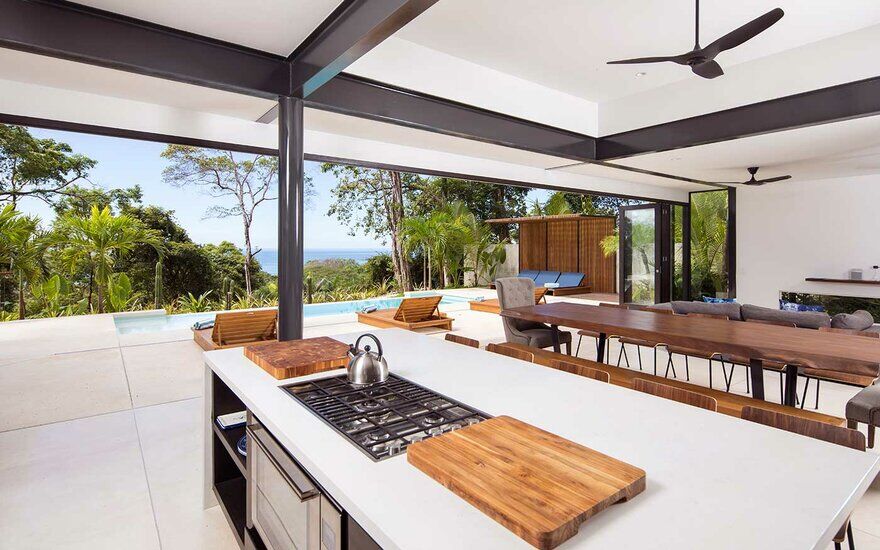 kitchen, Villa in Costa Rica , Studio Saxe Architecture