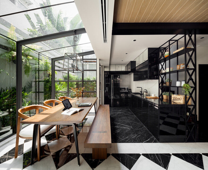 kitchen, Flower Cage House in Bangkok / Anonym Studio