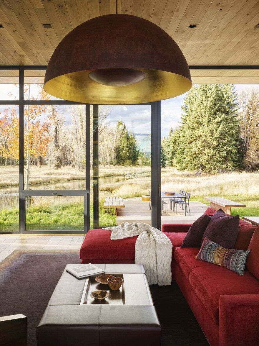 living room, Queen’s Lane Pavilion / Carney Logan Burke Architects
