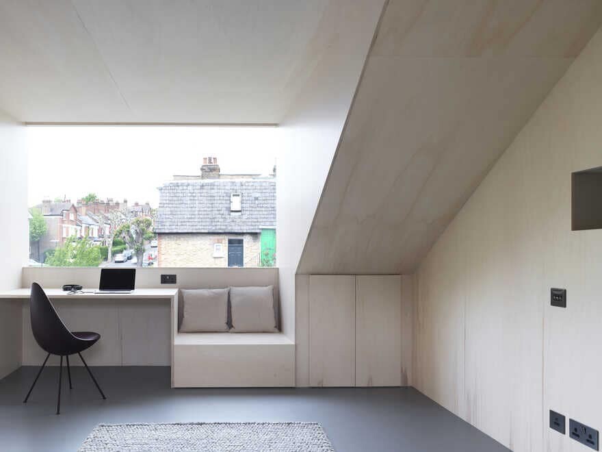 Ply-Lined Play Room; a London Loft Extension