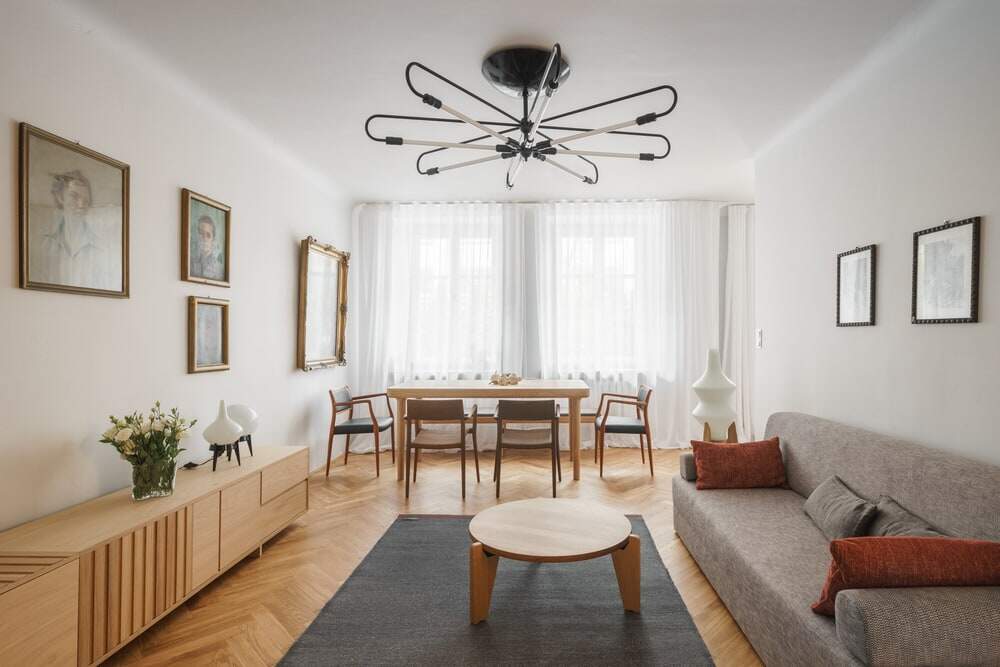 Loft Kolasiński Uses Unique Furniture and Lighting for Renovation of a 1939s Warsaw Flat