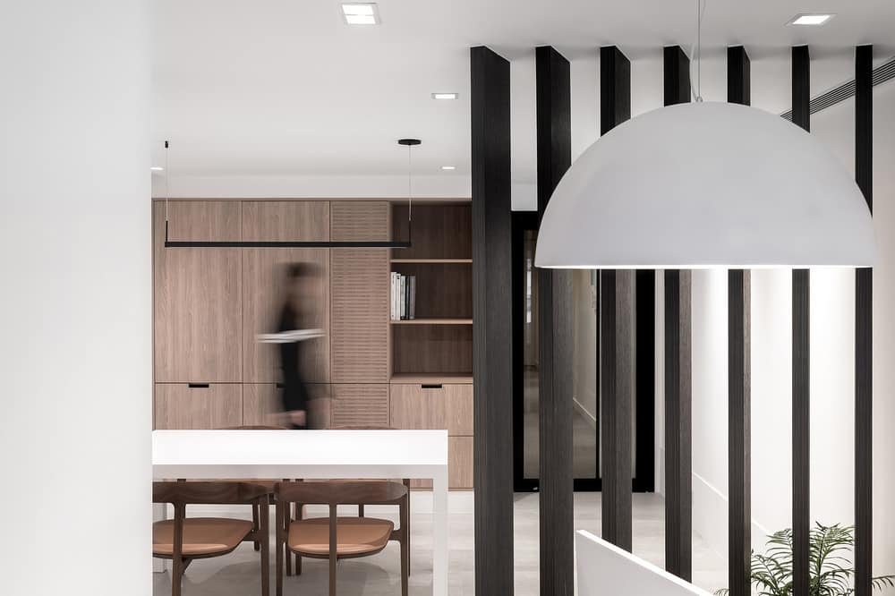 Office of Blocks – A Small Office Using Functional Cabinetry as Ornament