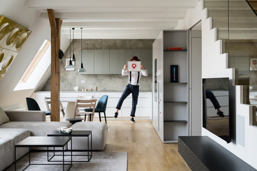 Art Maisonette - Reconstruction of an Attic Duplex in Prague's Letná