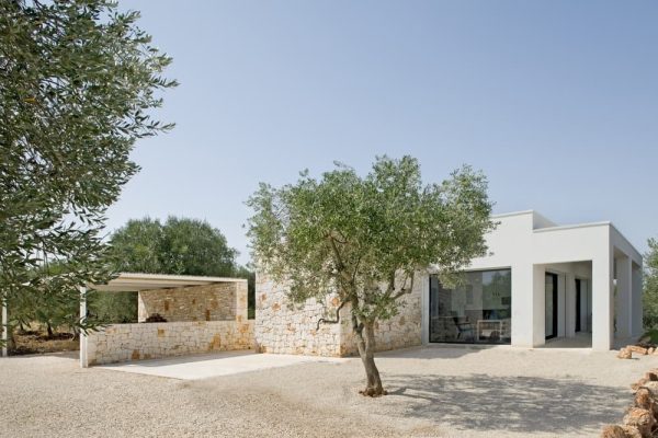 SS House – A White Volume in the Olive Grove